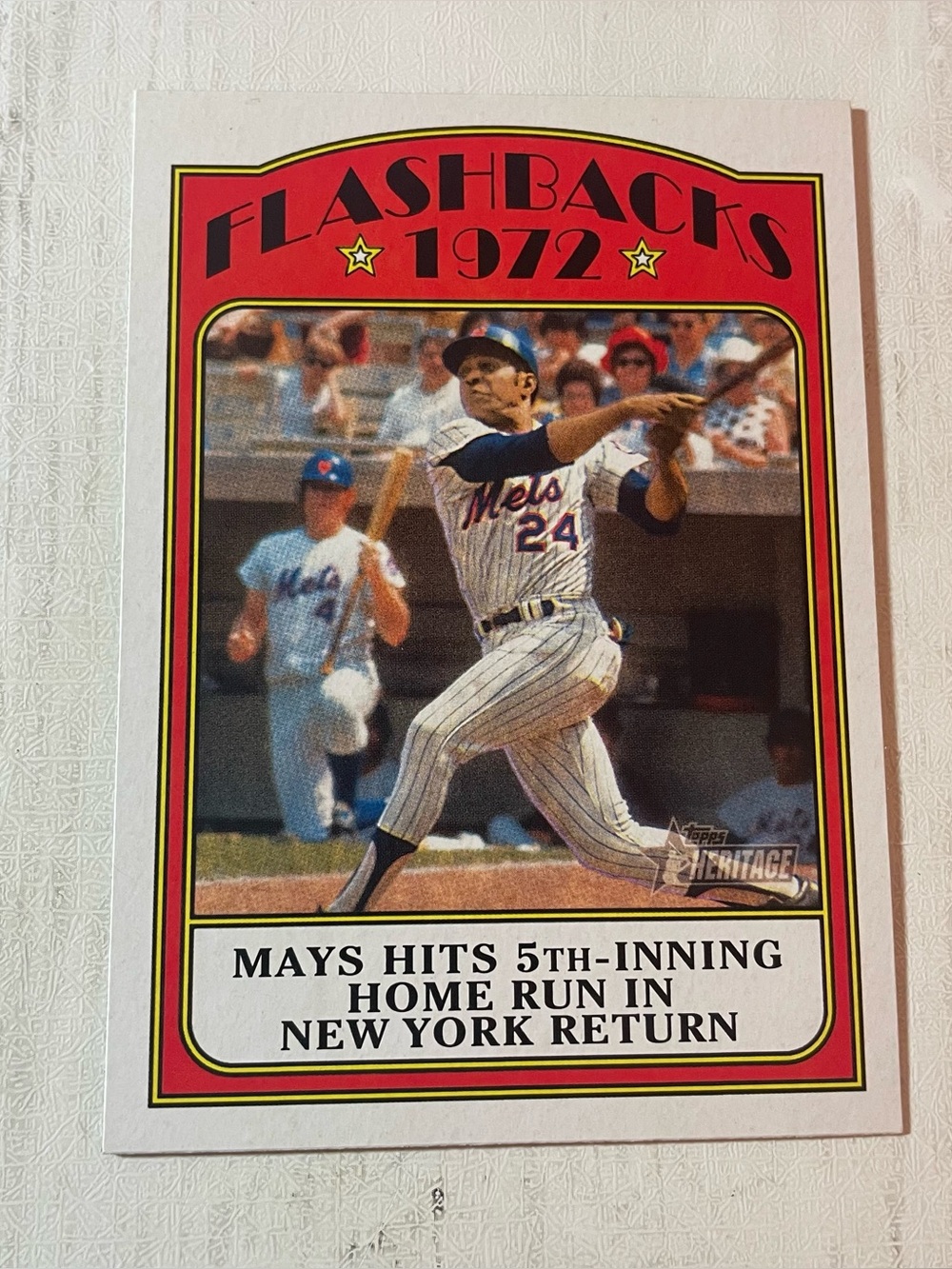 2021 Topps Heritage #BFB-WM Willie Mays Baseball Flashbacks